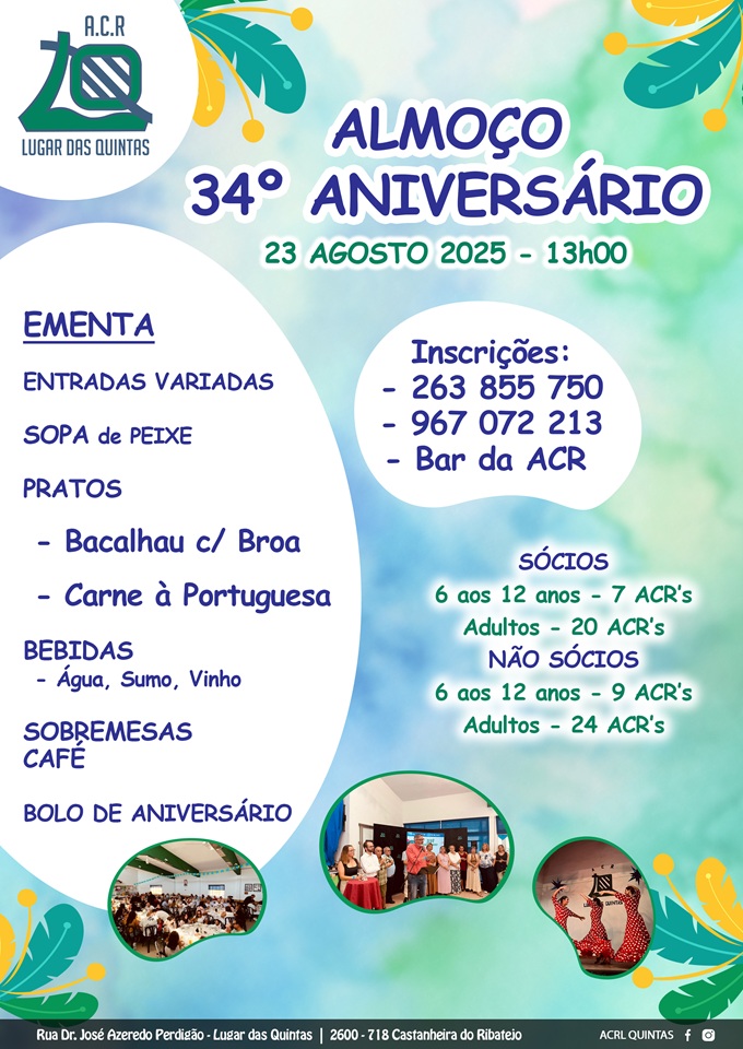 Almoço do 34º Aniversário da ACR Lugar das Quintas